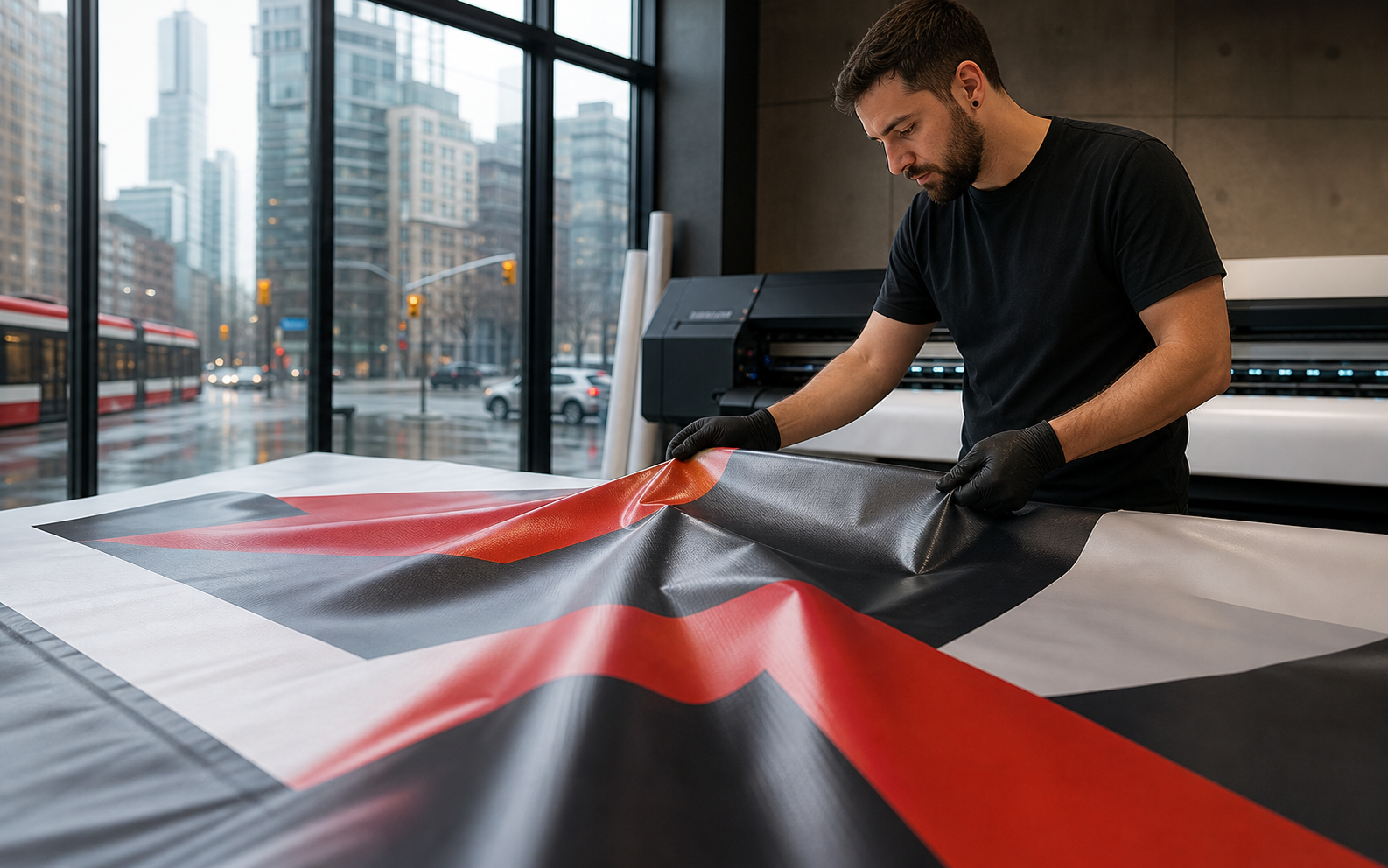 Custom Banner Printing display