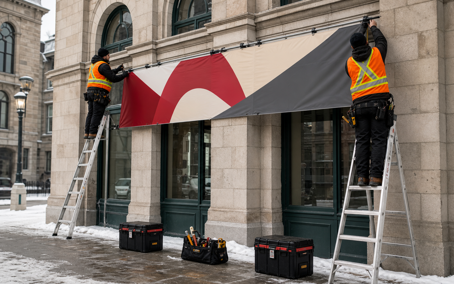 Installation and Takedown display