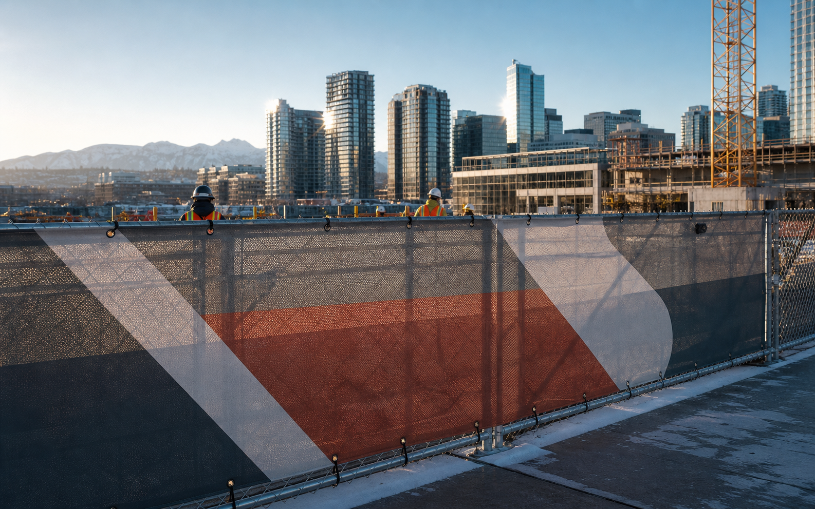 Mesh Construction Banners display