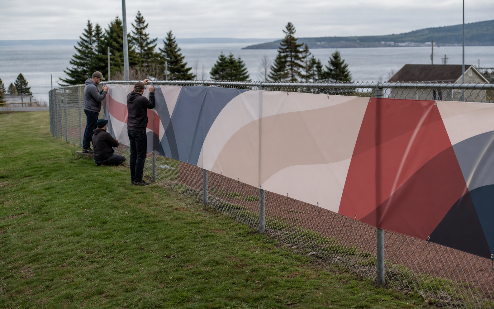 Outdoor Fence Banners display